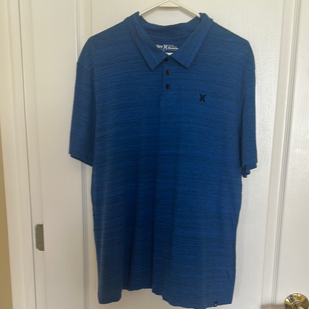 Hurley Men's Blue Polo Shirt Size XL